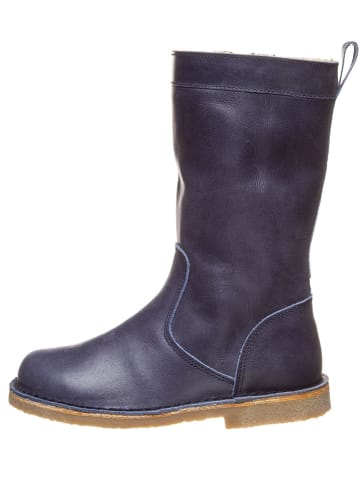 Leren laarzen donkerblauw