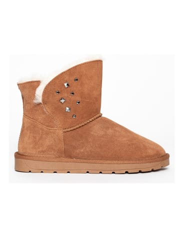 Leren winterboots "Suzie" lichtbruin