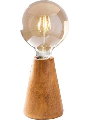 Tafellamp "Kavuk" lichtbruin - (H)15 x Ø 9,5 cm