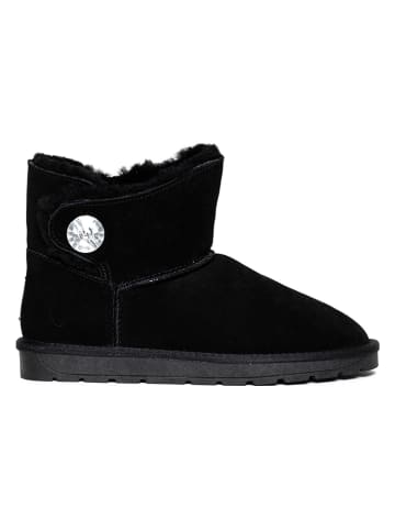 Leren winterboots "Dawn" zwart