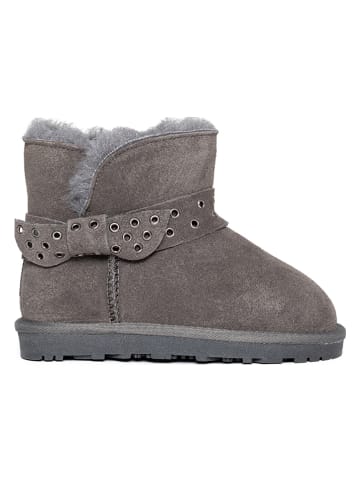 Leder-Winterboots "Esmee" in Grau
