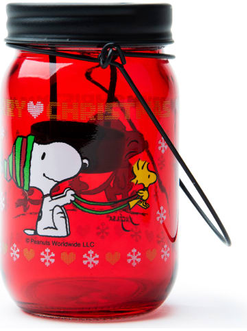 Lampion "Peanuts" w kolorze czerwonym - wys. 13 x Ø 7,5 cm