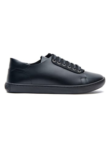Skórzane sneakersy w kolorze czarnym