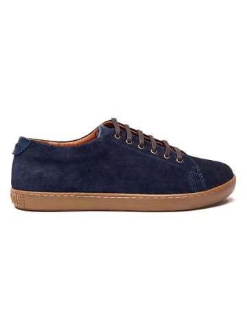 Leren sneakers donkerblauw