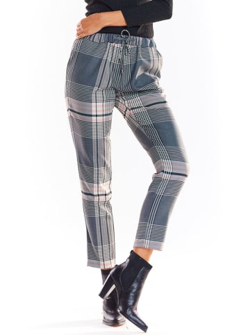 Broek beige/donkerblauw