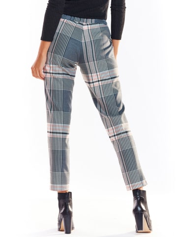 Broek beige/donkerblauw