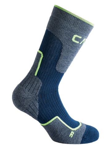 Trekkingsocken in Grau/ Dunkelblau