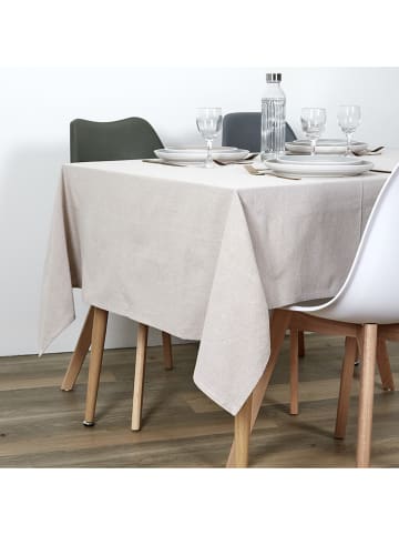 Obrus w kolorze beżowym - 250 x 140 cm