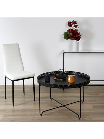 Ława "Seville" w kolorze czarnym - wys. 48 x Ø 78 cm