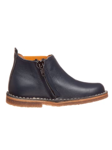 Leder-Chelsea-Boots in Dunkelblau