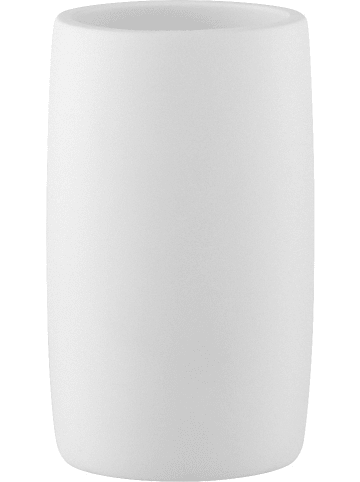 Zahnputzbecher "Mono" in Weiß - (H)11 x Ø 6,5 cm