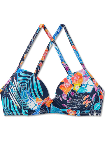Bikinitop donkerblauw/meerkleurig