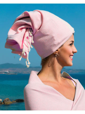 Handtuch "Diamond" in Rosa - (L)90 x (B)45 cm