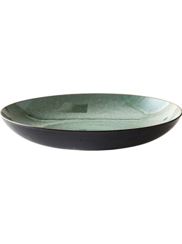 Servierteller in Grün/ Schwarz - Ø 40 cm
