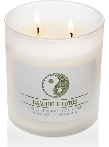 Duftkerze "Bamboo Lotus" in Weiß - 453 g