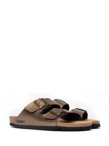 Slippers "Trefle" bronskleurig