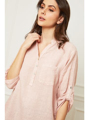 Linnen blouse "Bjorg" lichtroze