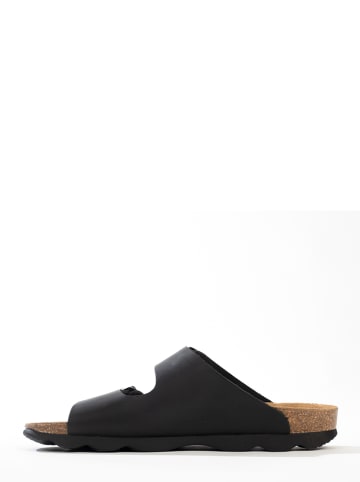 Leren slippers "Atlas" zwart