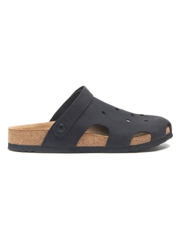Leder-Clogs in Schwarz