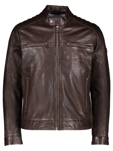 Lederjacke in Dunkelbraun
