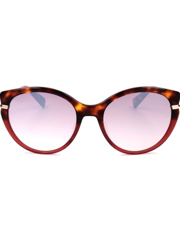 Damen-Sonnenbrille in Braun-Gold/ Lila