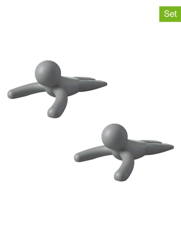 2er-Set: Türstopper "Buddy" in Grau - (B)10,5 x (H)6 x (T)14,9 cm