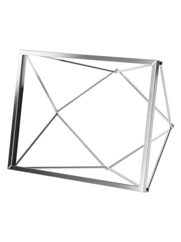 Bilderrahmen "Prisma" in Chrom - (B)20 x (H)15 x (T)7 cm