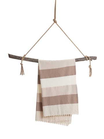 Strandtuch "Towel To Go" in Beige/ Hellbraun - (L)180 x (B)100 cm
