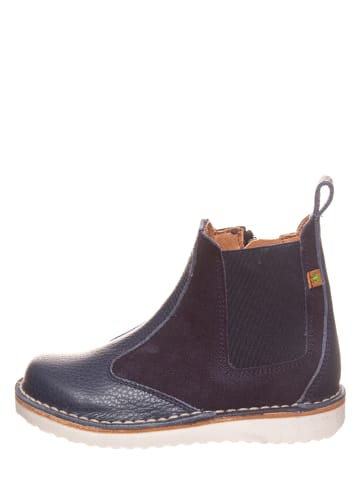 Leder-Chelsea-Boots in Dunkelblau