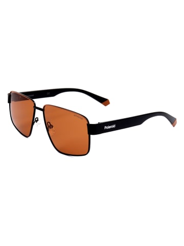 Herren-Sonnenbrille in Schwarz/ Braun
