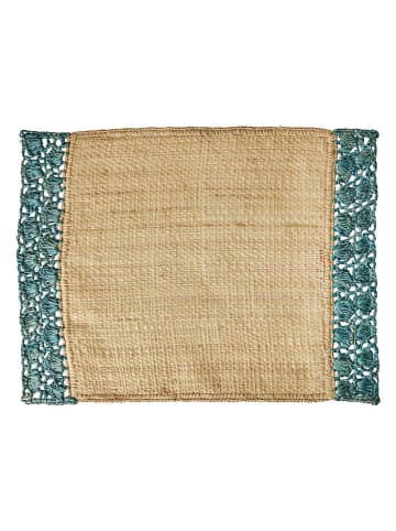 Tischset in Beige/ Türkis - (L)32 x (B)44 cm