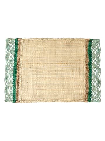 Tischset in Beige/ Türkis - (L)32 x (B)44 cm