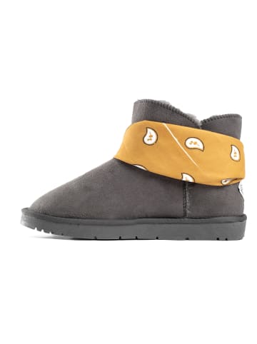 Winterboots "Warenn" in Dunkelgrau/ Gelb
