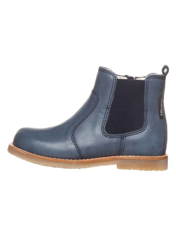 Leren chelseaboots "Caja" donkerblauw