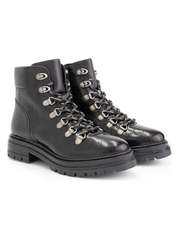 Leder-Boots "P.Cook" in Schwarz