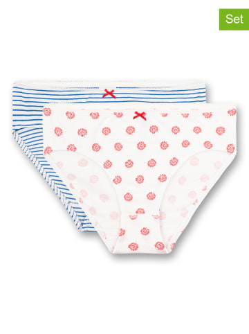 2-delige set: slips wit/blauw