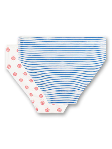 2er-Set: Slips in Weiß/ Blau