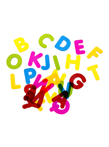Acrylletters "Transparant XXL" meerkleurig - 26 stuks