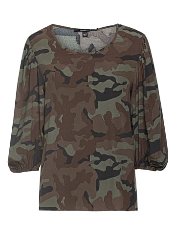 Blouse bruin/olijfgroen