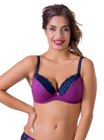 Voorgevormde beha "Idalia" donkerblauw/paars