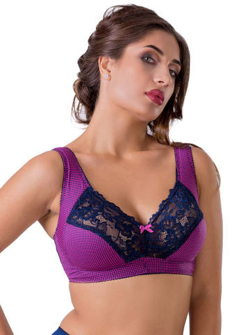 Beugelloze beha "Idalia" donkerblauw/paars