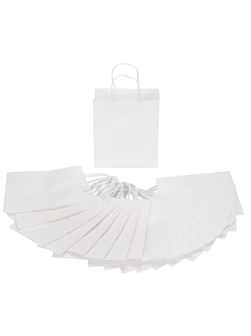 Papieren zakken wit - (L)16 x (B)5 x (H)12 cm (20 stuks)