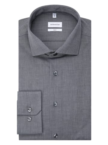 Blouse - slim fit - antraciet