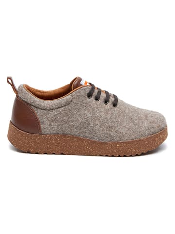 Woll-Sneakers in Hellbraun
