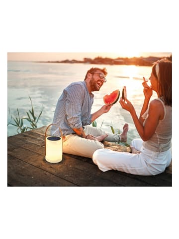 Lampa solarna LED w kolorze białym z funkcją zmiany kolorów - wys. 34 cm
