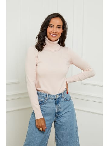 Rollkragenpullover in Rosa