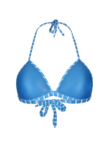 Bikinitop lichtblauw/wit