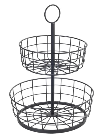Etażerka w kolorze czarnym - wys. 39 x Ø 28 cm