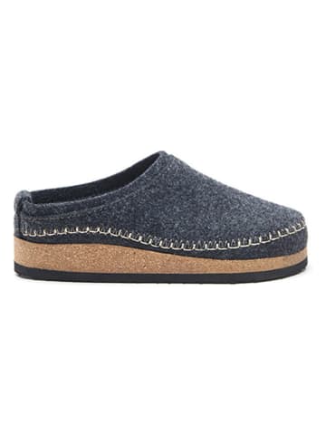 Wollen pantoffels donkergrijs