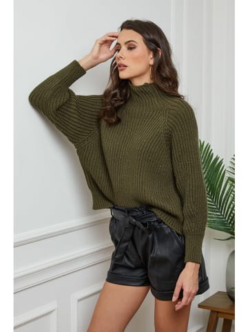 Wełniany sweter "Baby" w kolorze khaki